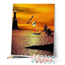 Cargar imagen en el visor de la galería, Puesta de sol junto al mar