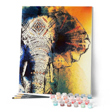 Cargar imagen en el visor de la galería, Pintar Por Números - Elefantes Asiáticos - Figuredart - Animales, Avanzado, Elefantes, Novedades