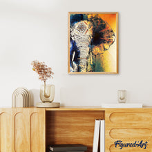 Cargar imagen en el visor de la galería, Pintar Por Números - Elefantes Asiáticos - Figuredart - Animales, Avanzado, Elefantes, Novedades