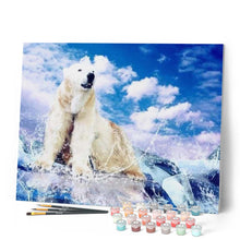 Cargar imagen en el visor de la galería, Pintar Por Números - Oso Polar - Figuredart - Animales Osos