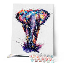 Cargar imagen en el visor de la galería, Pintar Por Números - Elefante Acrílico Asiático - Figuredart - Animales, Avanzado, Elefantes, Novedades