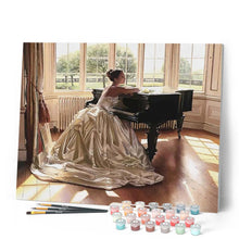 Cargar imagen en el visor de la galería, Pintar Por Números - Ambición de un Pianista Joven - Figuredart - Intermedio, Música, Novedades, Romanticismo