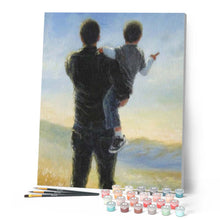 Cargar imagen en el visor de la galería, Padre y su hijo pintando