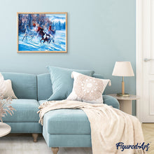 Cargar imagen en el visor de la galería, Pintar Por Números - Caballos En La Nieve 1 - Figuredart
