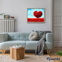 Cargar imagen en el visor de la galería, Pintar Por Números - Paisaje Árbol Corazón Rojo - Figuredart - Paisajes Romanticismo Árboles
