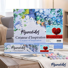 Cargar imagen en el visor de la galería, Pintar Por Números - Paisaje Árbol Corazón Rojo - Figuredart - Paisajes Romanticismo Árboles