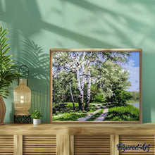 Cargar imagen en el visor de la galería, Pintar Por Números - Paisaje Árboles De Álamo - Figuredart - Paisajes Árboles