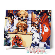 Cargar imagen en el visor de la galería, Cachorros y decoraciones de Navidad