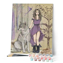 Cargar imagen en el visor de la galería, Mujer sexy y su lobo