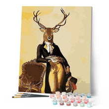 Cargar imagen en el visor de la galería, Pintar Por Números - Ciervo Caballeroso - Figuredart - Animales Pintura Abstracta