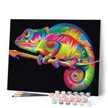 Cargar imagen en el visor de la galería, Pintar Por Números - Arte Pop Camaleón - Figuredart - Animales, Fácil, Novedades, Pop Art