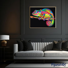 Cargar imagen en el visor de la galería, Pintar Por Números - Arte Pop Camaleón - Figuredart - Animales, Fácil, Novedades, Pop Art