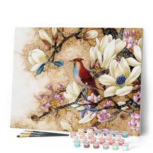 Cargar imagen en el visor de la galería, Pintar Por Números - Pájaros Magnolia - Figuredart - Animales Flores Pájaros