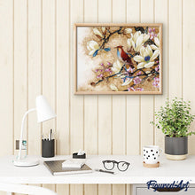 Cargar imagen en el visor de la galería, Pintar Por Números - Pájaros Magnolia - Figuredart - Animales Flores Pájaros