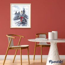 Cargar imagen en el visor de la galería, Pintar Por Números - Chica Roja En La Ciudad Abstracto - Figuredart - Ciudades