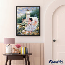 Cargar imagen en el visor de la galería, Pintar Por Números - Niña Y Torre - Figuredart - Animales Paisajes Religión Romanticismo