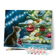 Cargar imagen en el visor de la galería, Gato y bolas de Navidad