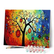 Cargar imagen en el visor de la galería, Pintar Por Números - Linternas Colgantes - Figuredart - Pintura Abstracta Árboles
