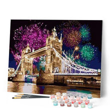Cargar imagen en el visor de la galería, Pintar Por Números - Fuegos Artificiales Puente De Hierro - Figuredart - Ciudades