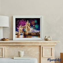 Cargar imagen en el visor de la galería, Pintar Por Números - Fuegos Artificiales Puente De Hierro - Figuredart - Ciudades
