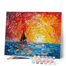 Cargar imagen en el visor de la galería, Velero y sol ascendente
