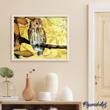 Cargar imagen en el visor de la galería, Pintar Por Números - Las Hojas Amarillasy El Búho - Figuredart - Animales Búhos