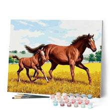 Cargar imagen en el visor de la galería, Pintar Por Números - Caballo Y Su Cría - Figuredart - Animales Caballos