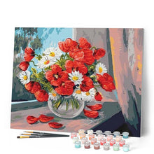 Cargar imagen en el visor de la galería, Pintar Por Números - Botella De Amapola - Figuredart - Flores