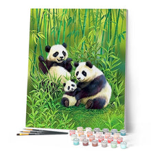 Cargar imagen en el visor de la galería, Pintar por números | La familia de pandas | Novedades Animales Pandas Avanzado | FiguredArt