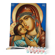 Cargar imagen en el visor de la galería, Pintar por números | La virgen con el niño | Novedades Religión Retrato Avanzado | FiguredArt