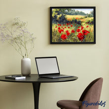 Cargar imagen en el visor de la galería, Pintar por números | Campo de amapolas | Novedades Paisajes Flores Intermedio | FiguredArt