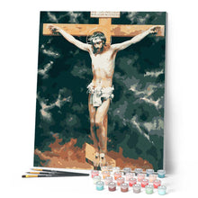Cargar imagen en el visor de la galería, Pintar por números | Cristo en la cruz | Novedades Religión Fácil | FiguredArt