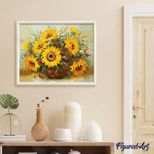Cargar imagen en el visor de la galería, Pintar Por Números - Girasoles 1 - Figuredart - Flores