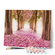 Cargar imagen en el visor de la galería, Pintar por números | Camino primaveral | Novedades Paisajes Árboles Avanzado | FiguredArt