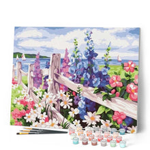 Cargar imagen en el visor de la galería, Pintar por números | Cerco de flores | Novedades Paisajes Flores Fácil | FiguredArt