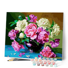 Cargar imagen en el visor de la galería, Pintar por números | Peonias floreciendo | Novedades Flores Fácil | FiguredArt