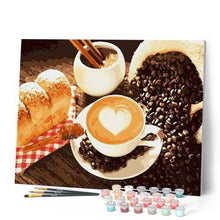 Cargar imagen en el visor de la galería, Pintar por números | Café y pan de leche | Novedades Cocina Fácil | FiguredArt
