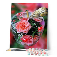 Cargar imagen en el visor de la galería, Pintar por números | Manzana de amor | Novedades Flores Intermedio | FiguredArt