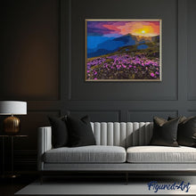 Cargar imagen en el visor de la galería, Pintar por números | Amanecer en la montaña | Novedades Paisajes Montañas Flores Avanzado | FiguredArt
