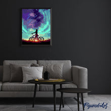 Cargar imagen en el visor de la galería, Pintar por números | Una bicicleta bajo cielos amenazantes | Novedades Paisajes pintura abstracta Fácil | FiguredArt