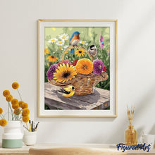 Cargar imagen en el visor de la galería, Pintar Por Números - Flores Y Pájaros - Figuredart - Animales Flores Pájaros