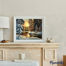 Cargar imagen en el visor de la galería, Pintar Por Números - La Puesta Del Sol De La Nieve - Figuredart - Paisajes