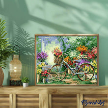 Cargar imagen en el visor de la galería, Pintar Por Números - Flores Y Bicicletas - Figuredart - Flores Paisajes