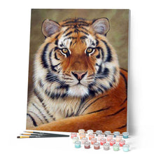 Cargar imagen en el visor de la galería, Pintar por números | La mirada del tigre | Novedades Animales Tigres Avanzado | FiguredArt