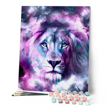 Cargar imagen en el visor de la galería, Pintar por números | León mágico | Novedades pintura abstracta Animales Leones Avanzado | FiguredArt