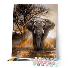 Cargar imagen en el visor de la galería, Pintar por números | Elefante solitario | Novedades Animales Elefantes Avanzado | FiguredArt