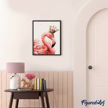 Cargar imagen en el visor de la galería, Pintar por números | Flamante rosa royal | Novedades Animales Pájaros Flamencos Intermedio | FiguredArt
