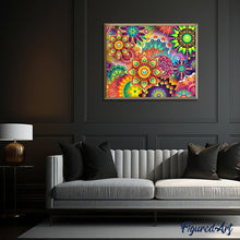 Cargar imagen en el visor de la galería, Pintar por números | Flores mágicas | Novedades pintura abstracta Avanzado | FiguredArt