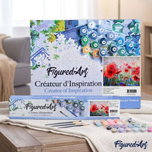 Cargar imagen en el visor de la galería, Pintar por números | Amapolas y flores de arandano | Novedades Flores Intermedio | FiguredArt