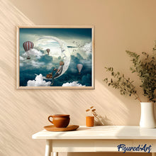 Cargar imagen en el visor de la galería, Pintar por números | Distraído entre globos | Novedades Paisajes Intermedio | FiguredArt